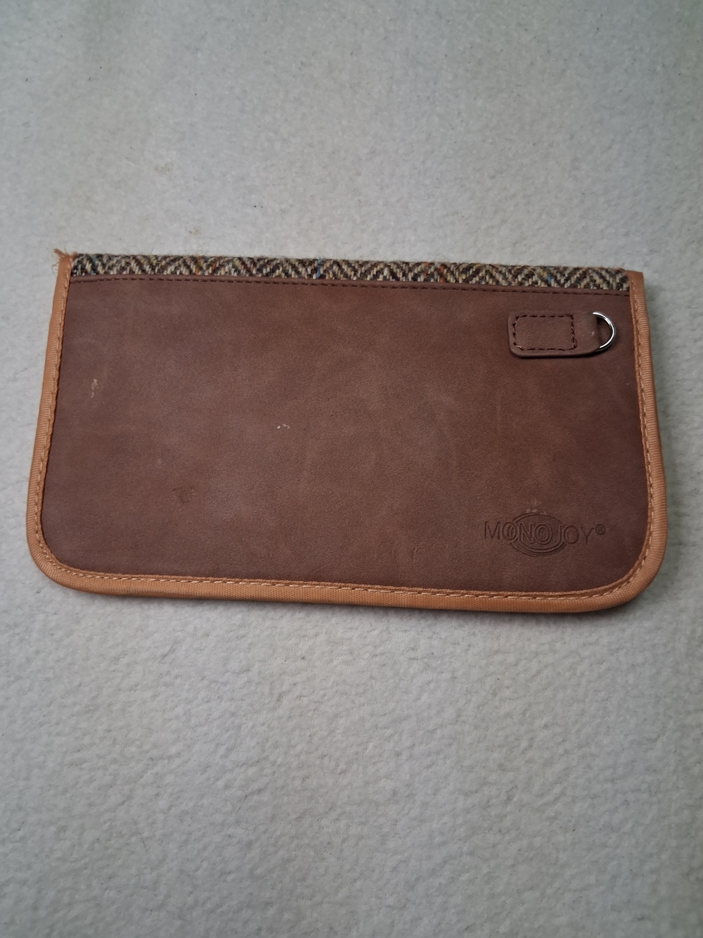 Harris Tweed Brown Herringbone Clutch Wallet - Picture 6 of 11